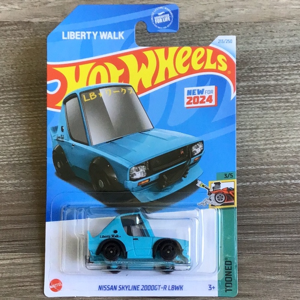 Hot Wheels Nissan Skyline 2000GT-R LBWK Tooned Liberty Walk New Sky Line 2024 🆕